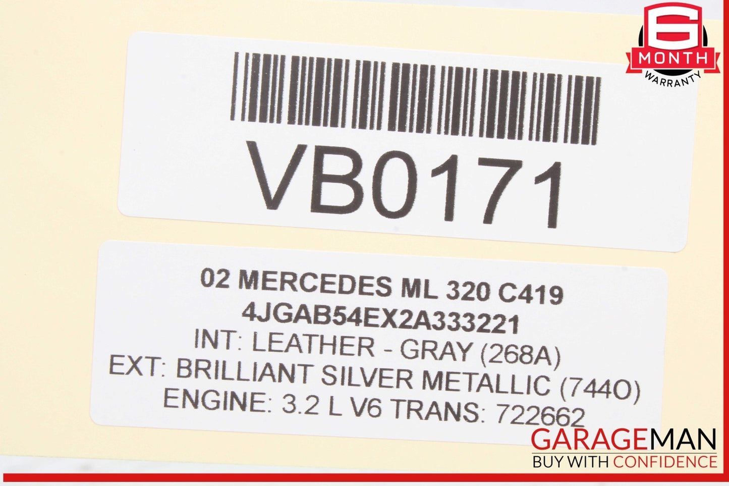 01-05 Mercedes W163 ML320 BCM Body Comfort Control Module Unit 1635452832 OEM