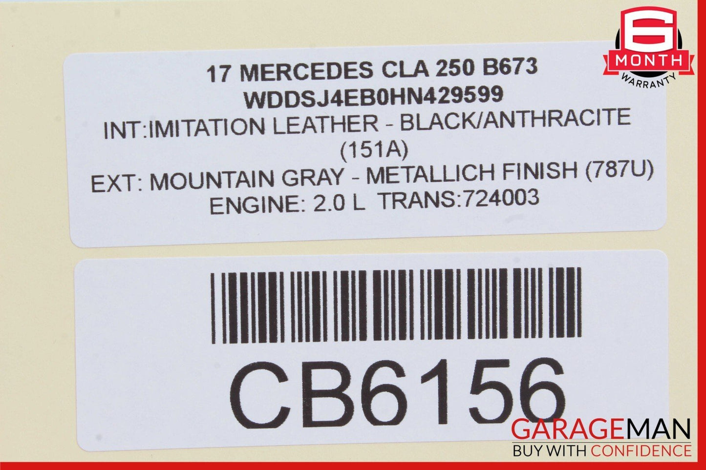 14-19 Mercedes W117 CLA250 Front Left Side Door Window Regulator Motor Unit OEM