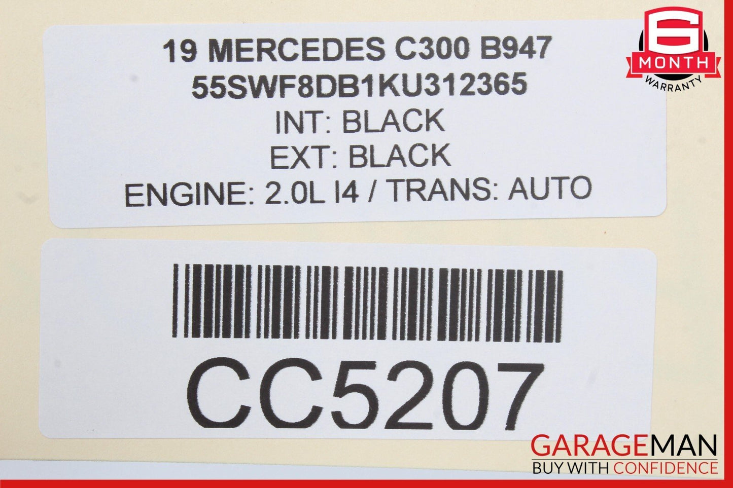 15-21 Mercedes W205 C300 C350e Front Left Side Interior Door Panel OEM