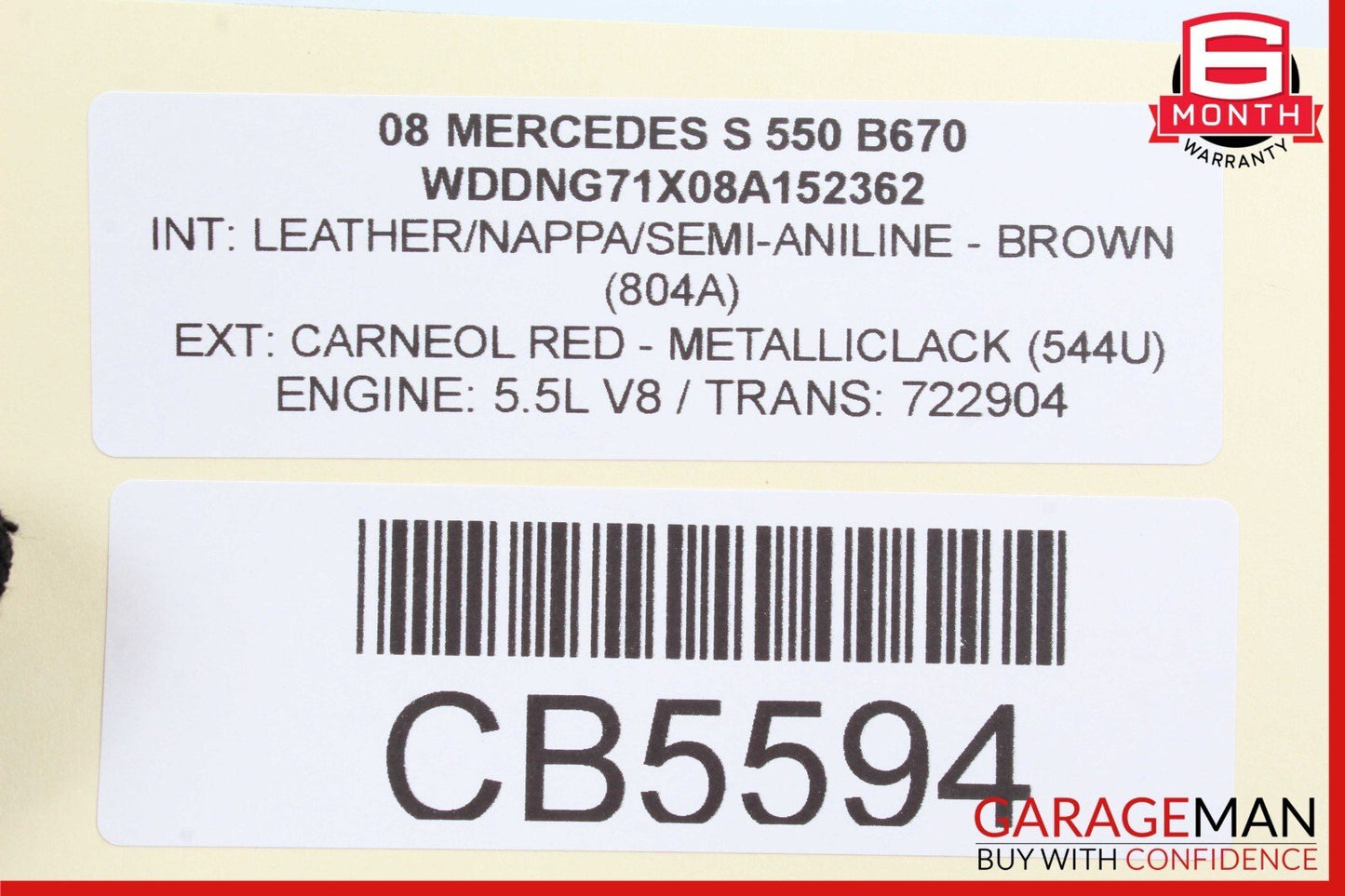 07-09 Mercedes W221 S450 S550 Dash Glove Box Storage Tray Compartment Brown