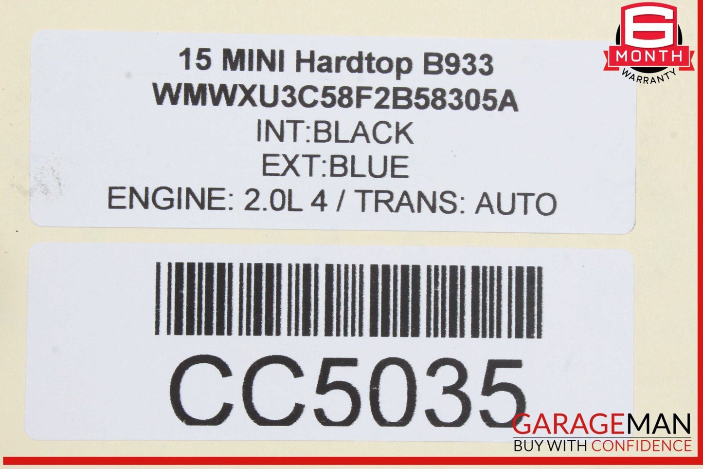 14-15 Mini Cooper Hardtop 2.0L Automatic Transmission Gearbox OEM 98k