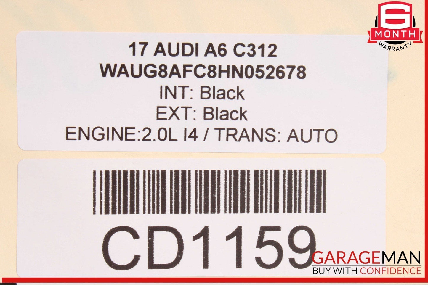 12-18 Audi A6 S6 Front Left Driver Side Fender Panel Black OEM