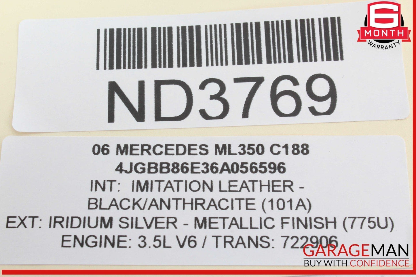 06-12 Mercedes W164 ML350 GL450 Center Console Hazard Control Switch Panel OEM