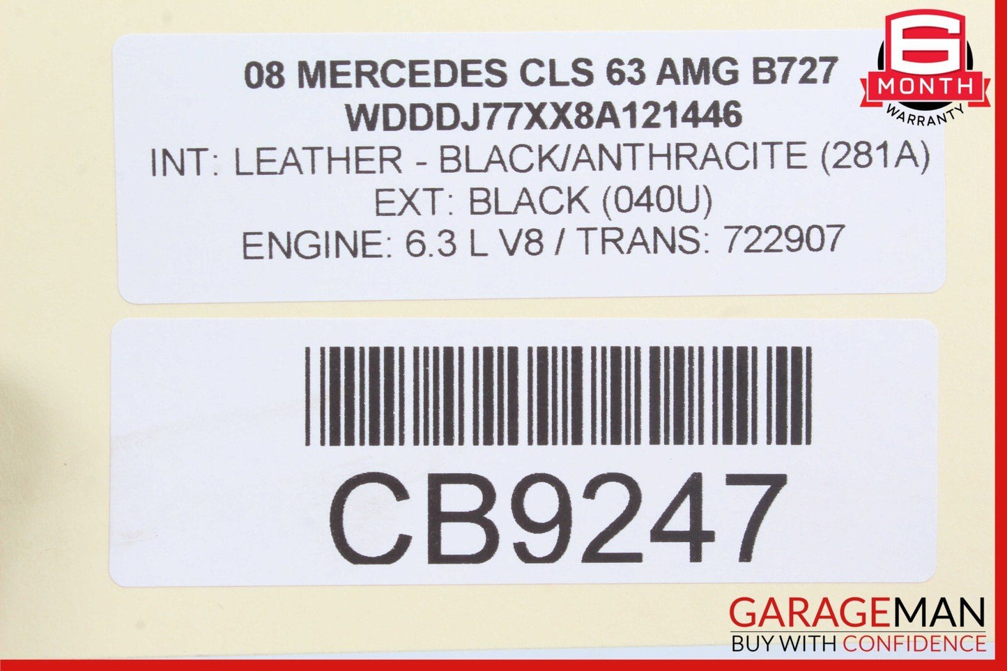 07-11 Mercedes W219 CLS63 AMG E63 Rear Right Spindle Knuckle Hub Bearing OEM