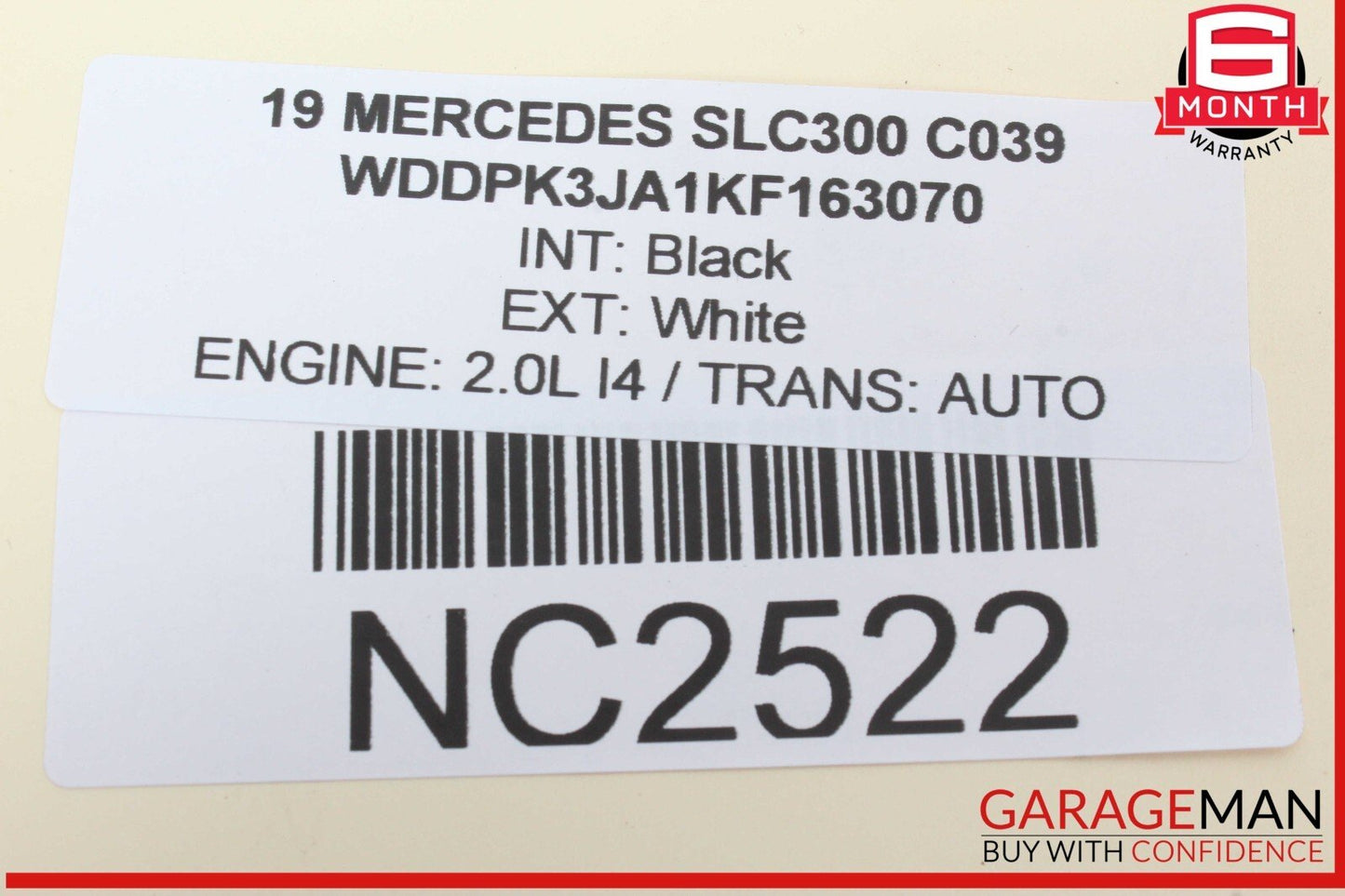 12-20 Mercedes R172 SLC300 Convertible Top Left C Pillar Brace Support OEM