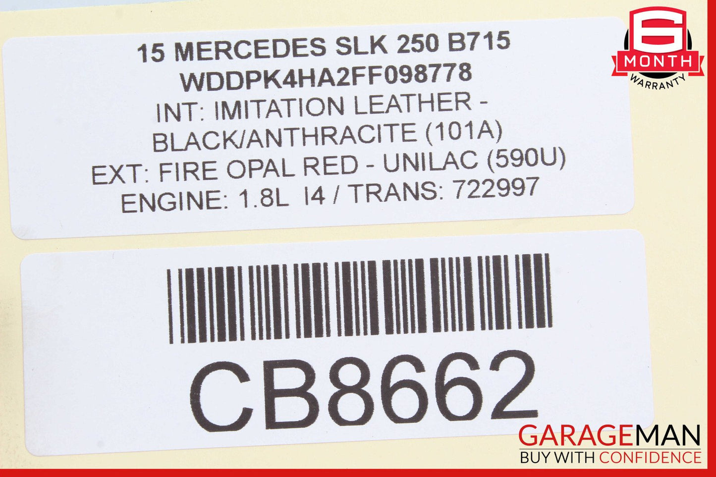 12-16 Mercedes R172 SLK250 Right Radiator Support Bracket OEM