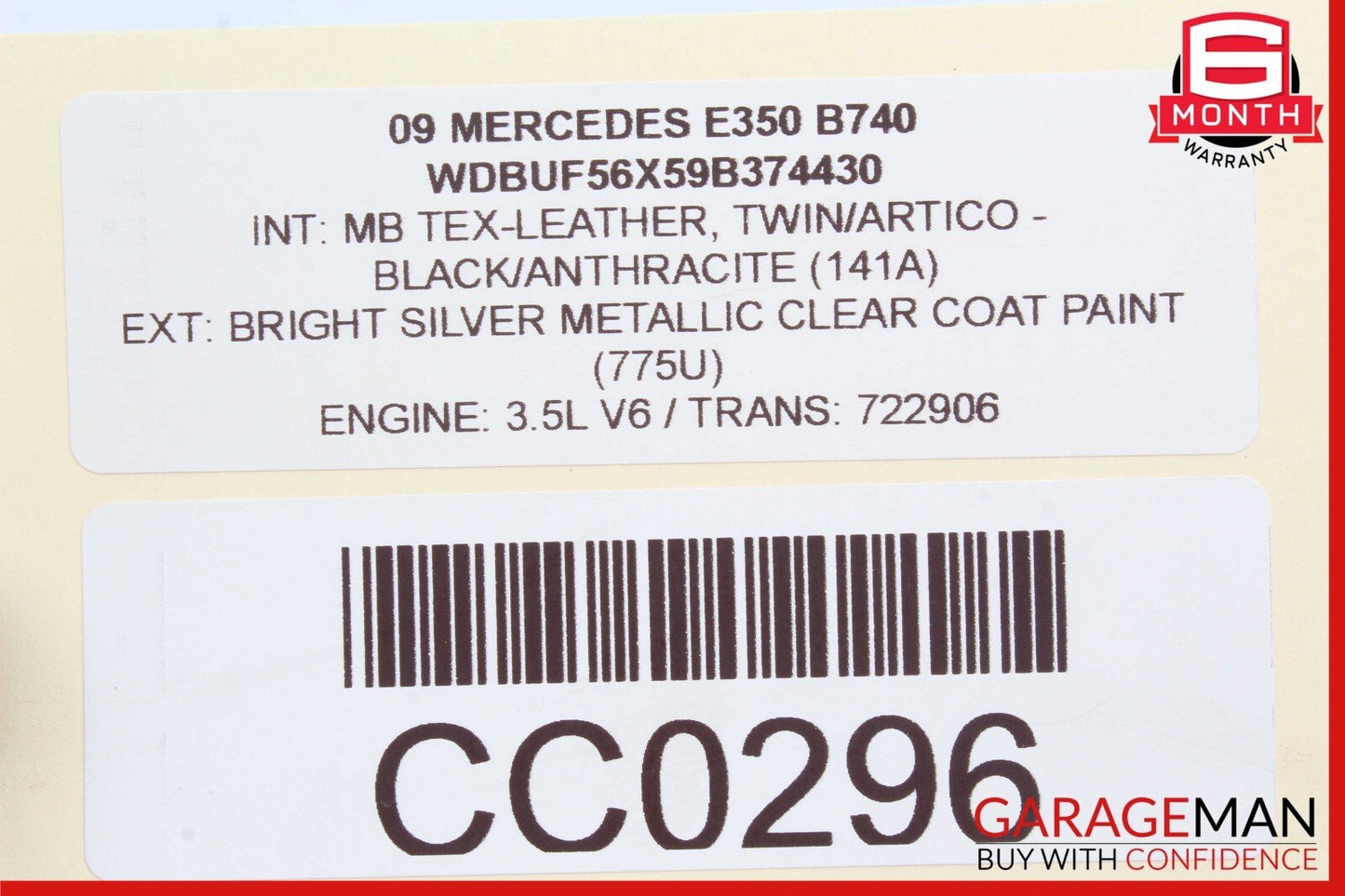 06-11 Mercedes W211 E350 CLS350 CLS550 Rear Overhead Dome Light Reading Map OEM