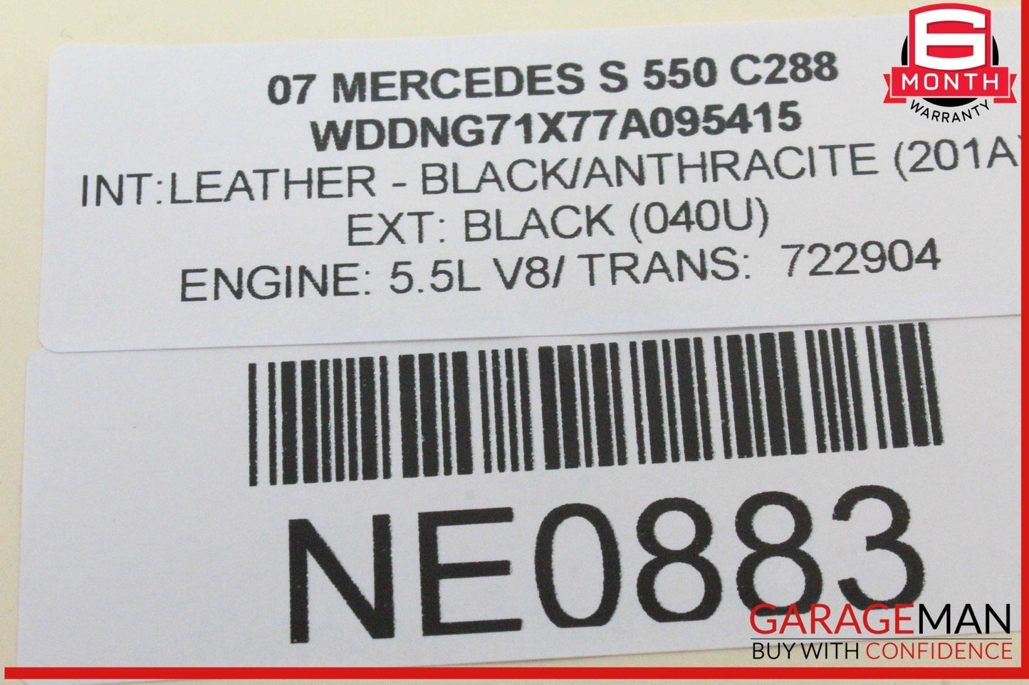 07-13 Mercedes W221 S550 S400 S600 Rear Left or Right Side Window Control Switch
