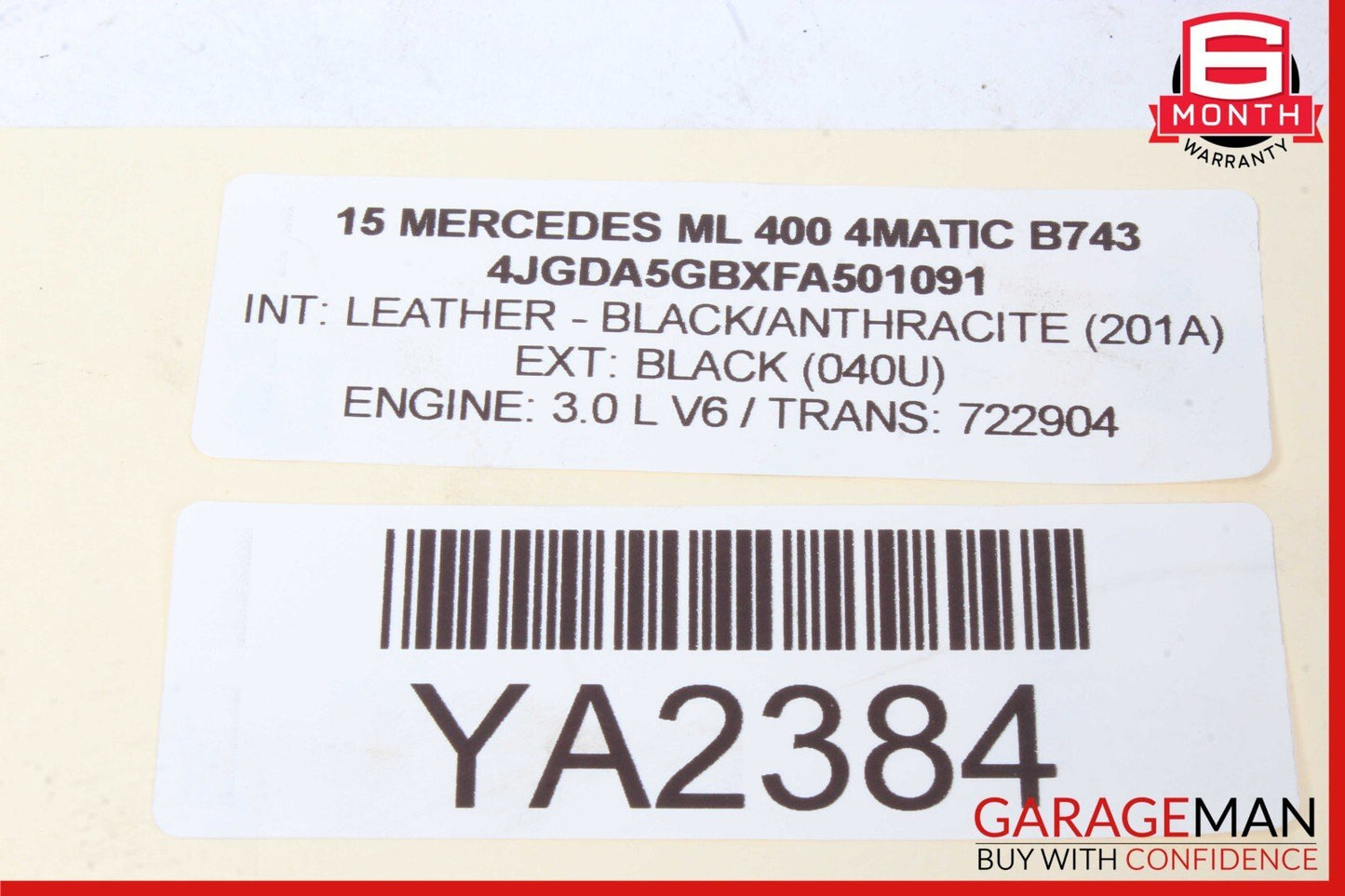 12-15 Mercedes W166 ML400 ML350 Front Left & Right Brake Caliper Calipers Set