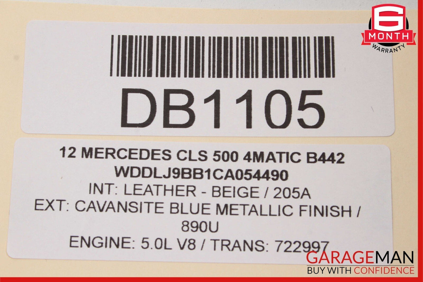 12-14 Mercedes W218 CLS550 Top Upper Seat Cushion Front Right Passenger Side OEM