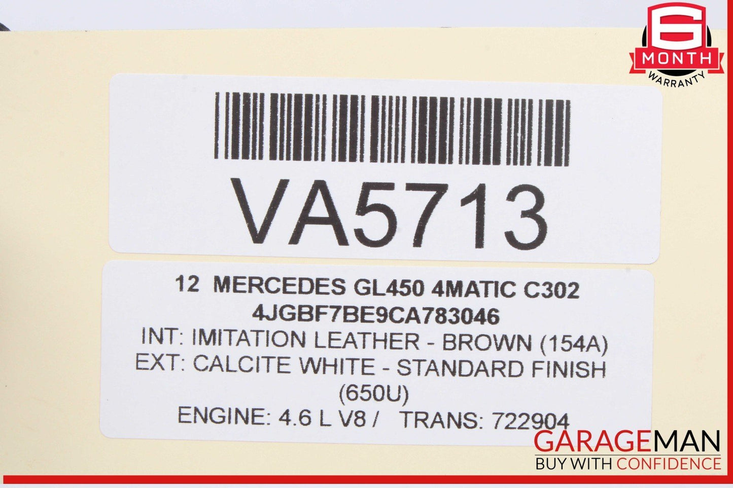 05-13 Mercedes X164 GL450 4MATIC Front Right Engine Timing Chain Cover Plate OEM