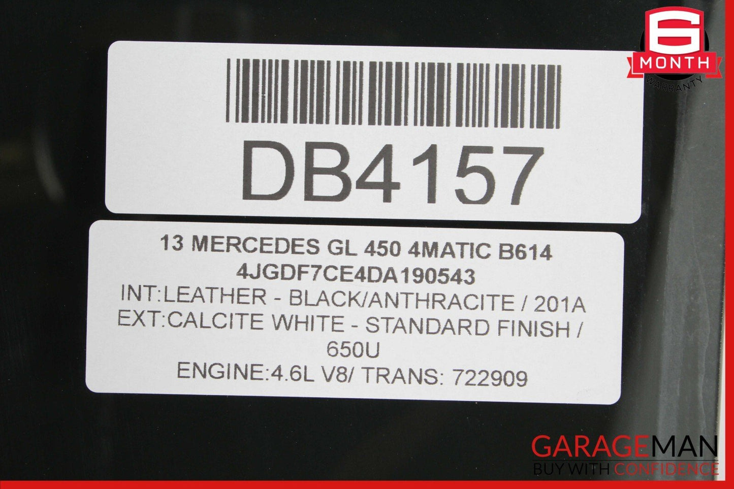 13-19 Mercedes X166 GL450 GLS550 Rear Left Side Window Glass 1667352510 OEM