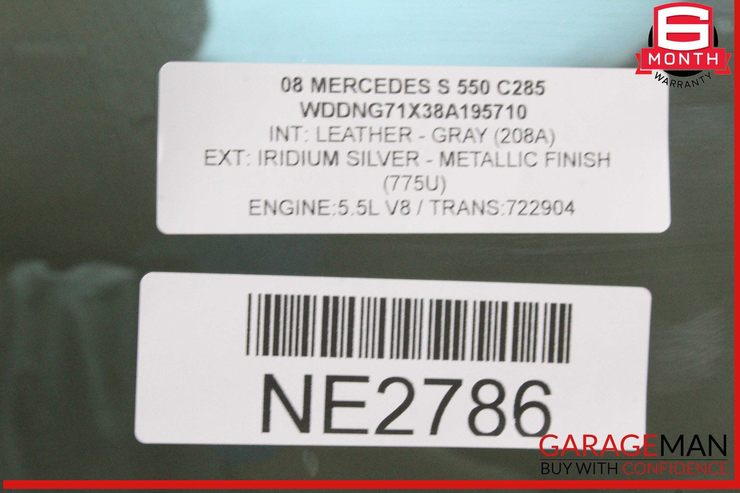 07-13 Mercedes W221 S550 S600 S350 Rear Right Side Door Window Auto Glass