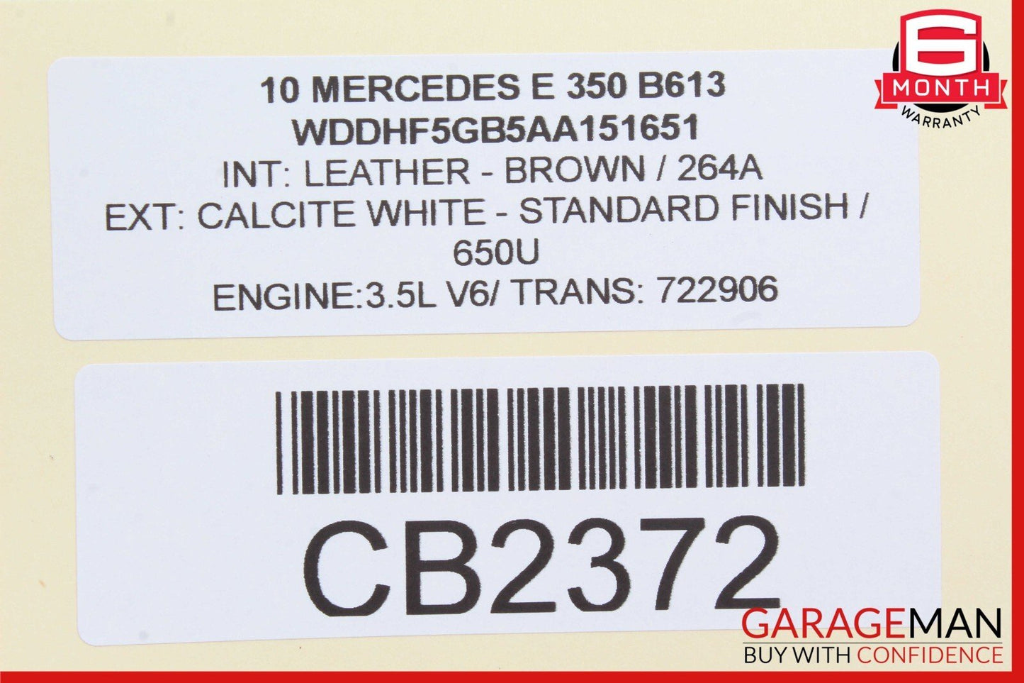 08-16 Mercedes W212 E350 GLK350 C300 Rear Left Door Window Regulator Motor Unit