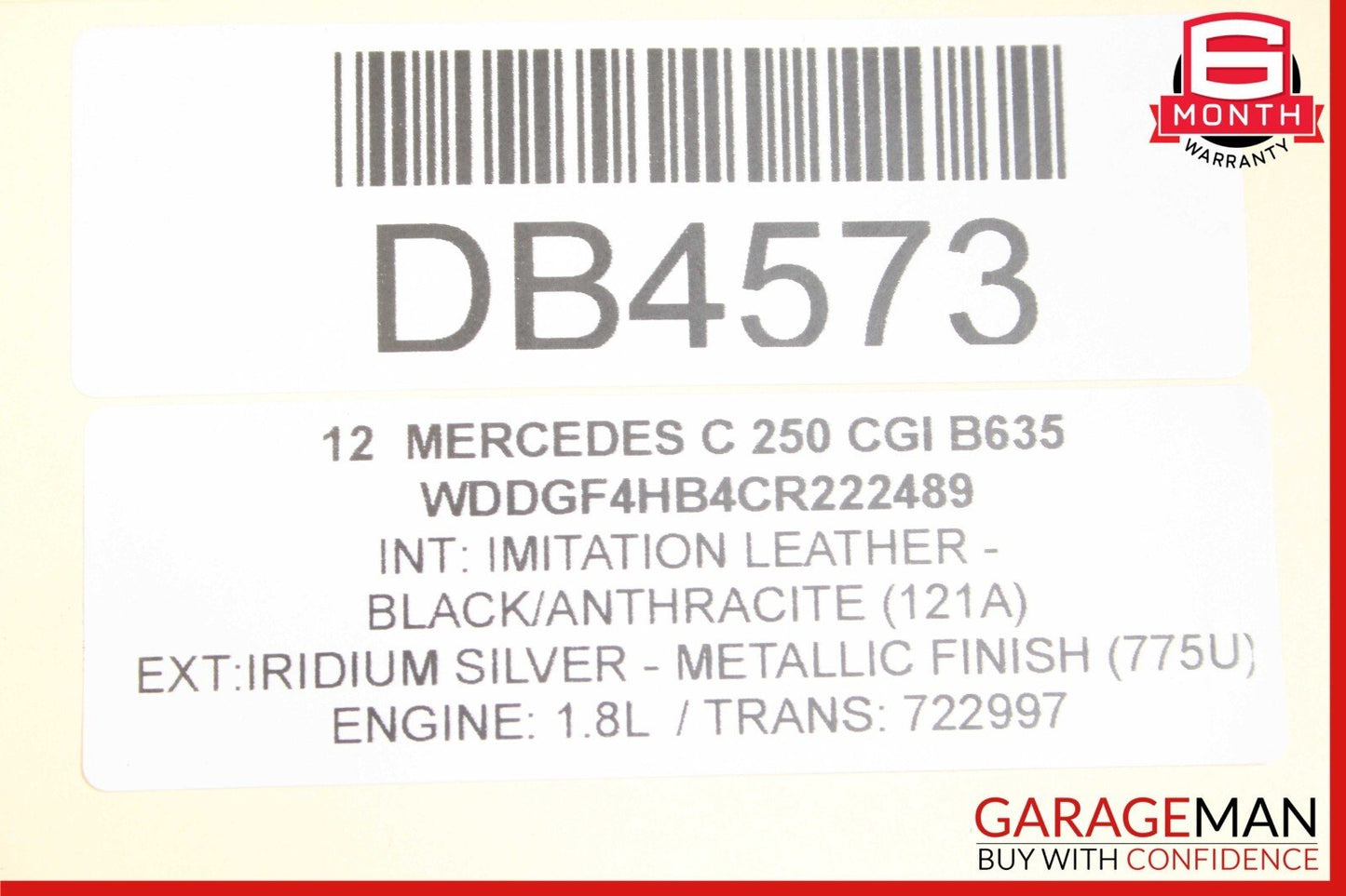 12-14 Mercedes W204 C250 Coupe Front Right Side Exterior Door Shell Frame Panel