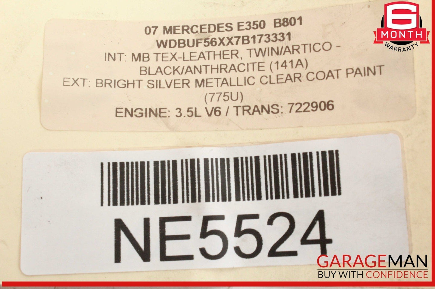 06-11 Mercedes W211 E350 AC A/C Air Conditioning Compressor 0012308111 OEM
