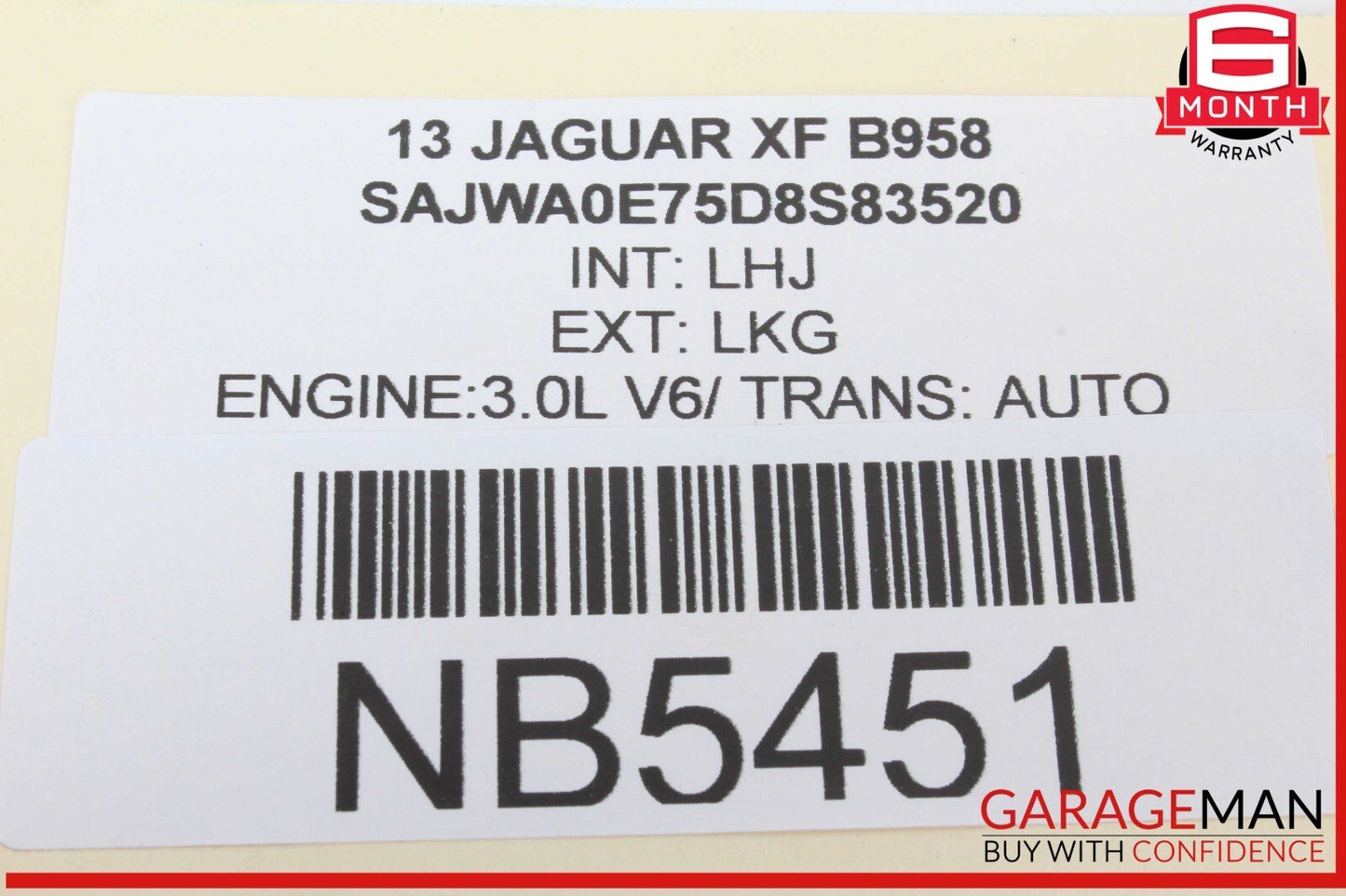 12-15 Jaguar XF XFR X250 Rear Right Passenger Side Outer Tail Light Lamp OEM