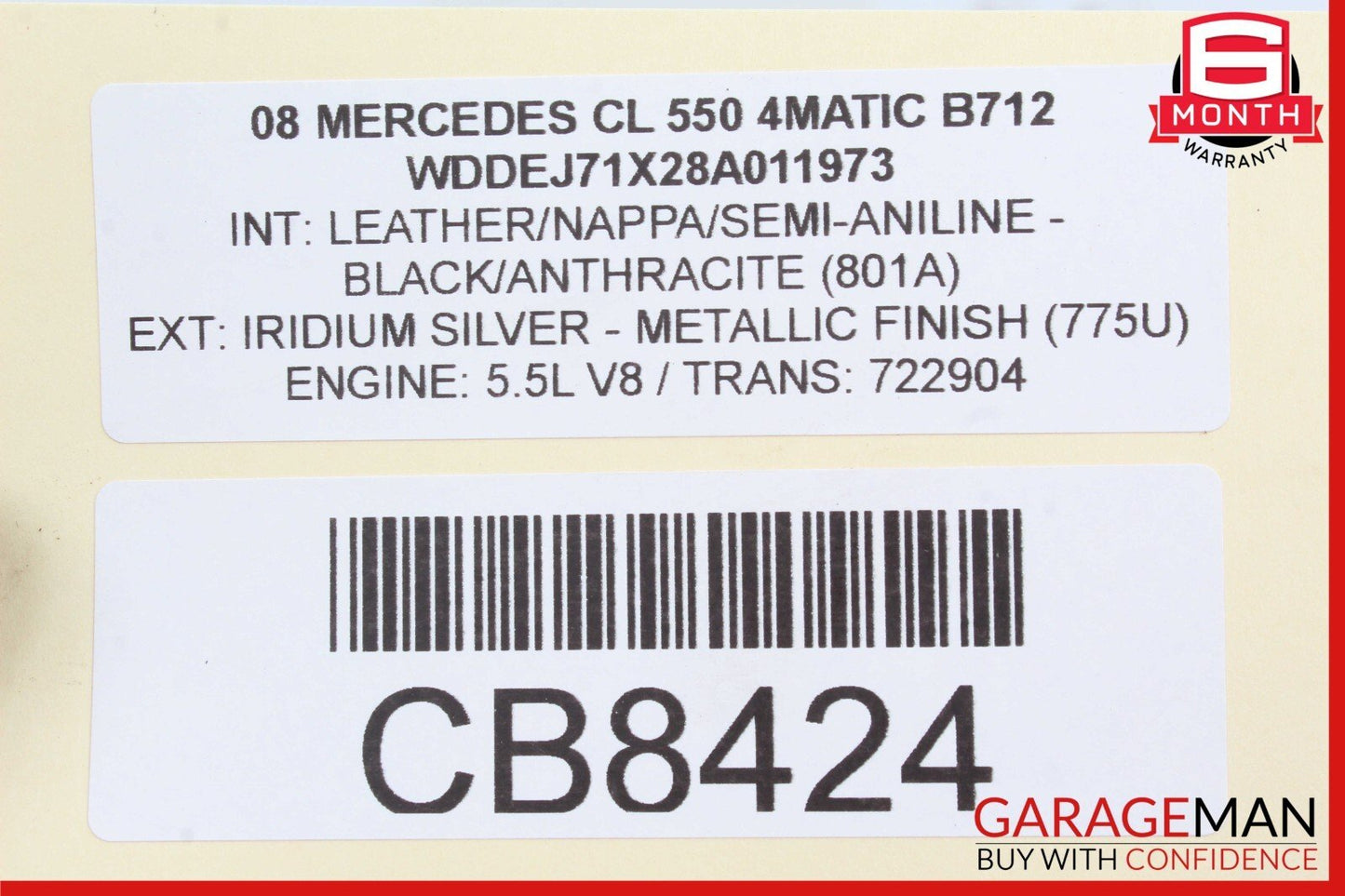 07-14 Mercedes W216 CL550 Front Left Door Lock Latch Actuator w/ Door Handle OEM