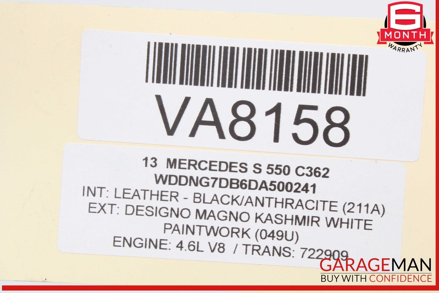 07-13 Mercedes W221 S550 S600 Trunk Lid Locking Hydraulic Pull Down Pump OEM