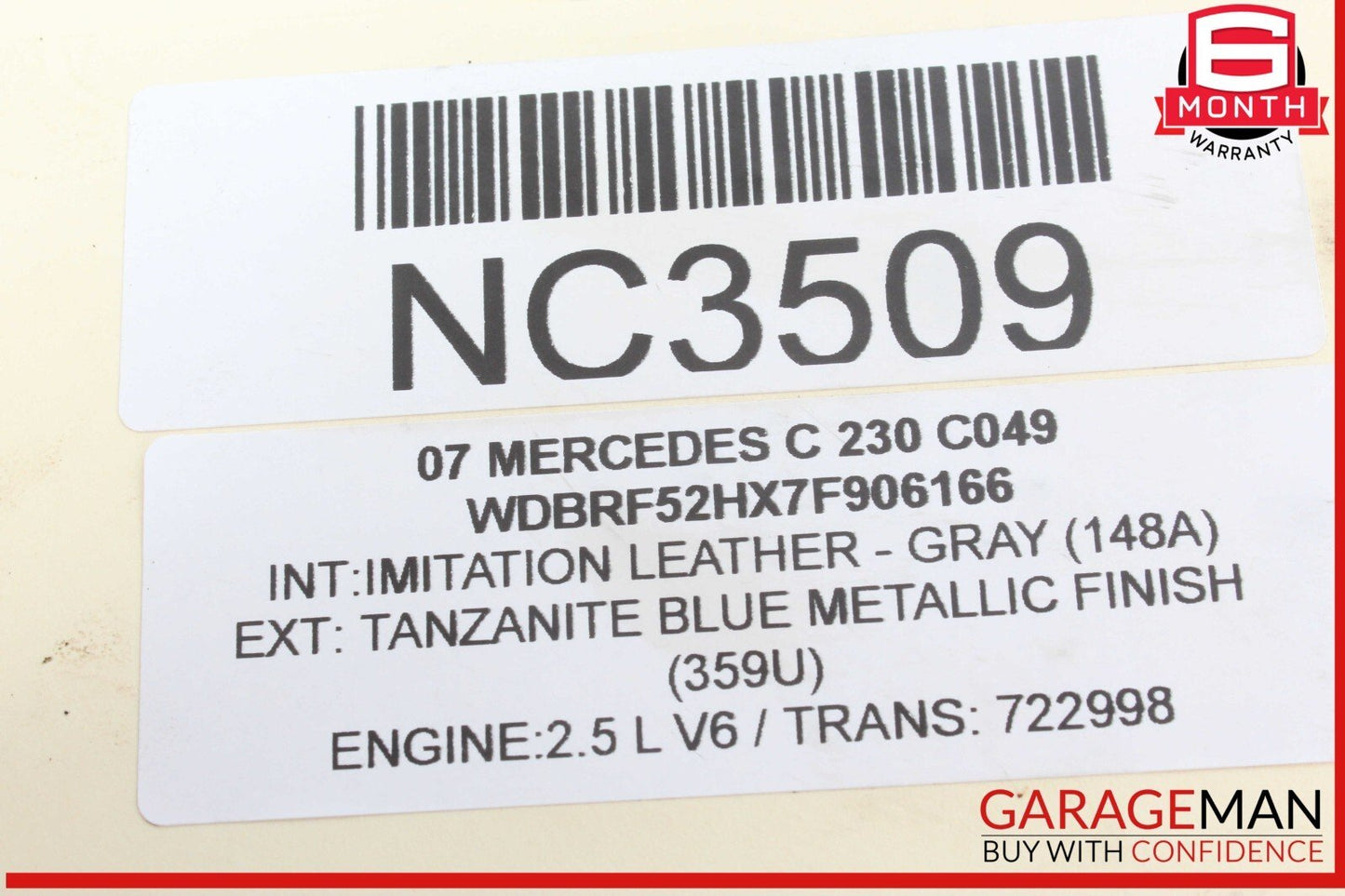 06-12 Mercedes W203 C230 GLK350 M272 Left Side Exhaust Manifold Header OEM