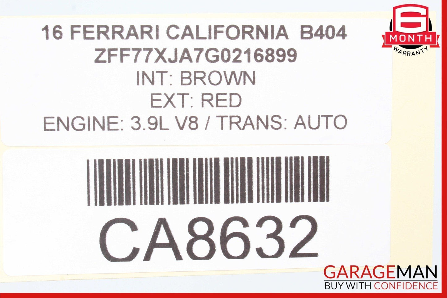 15-18 Ferrari California T Pipe From A/C Condenser Disconnector Union To HVAC 3k