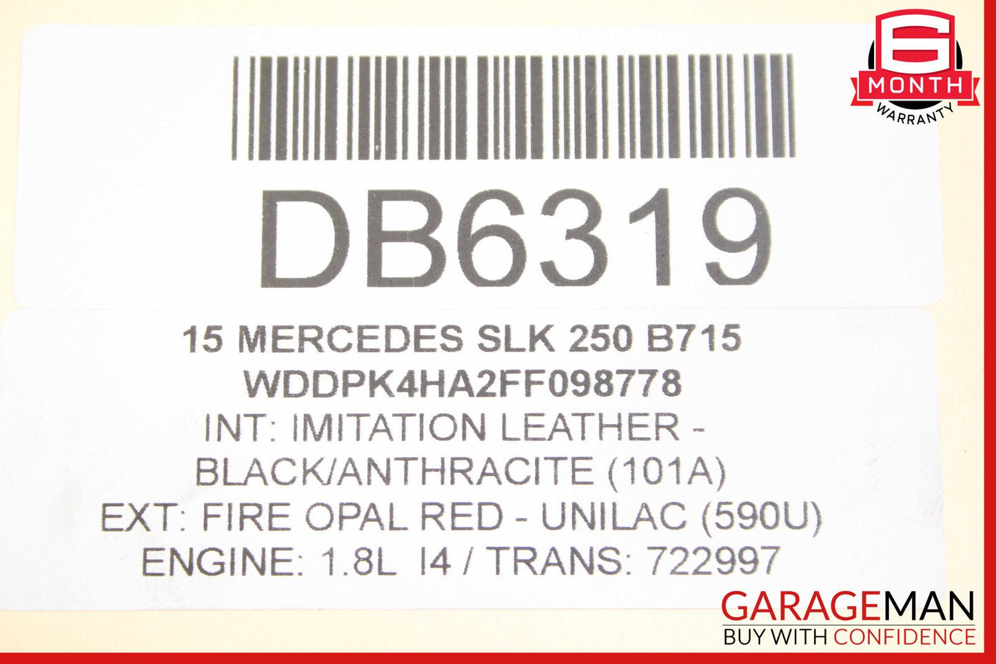 12-15 Mercedes R172 SLK250 Intercooler Air Cooler Radiator 2045000100 OEM