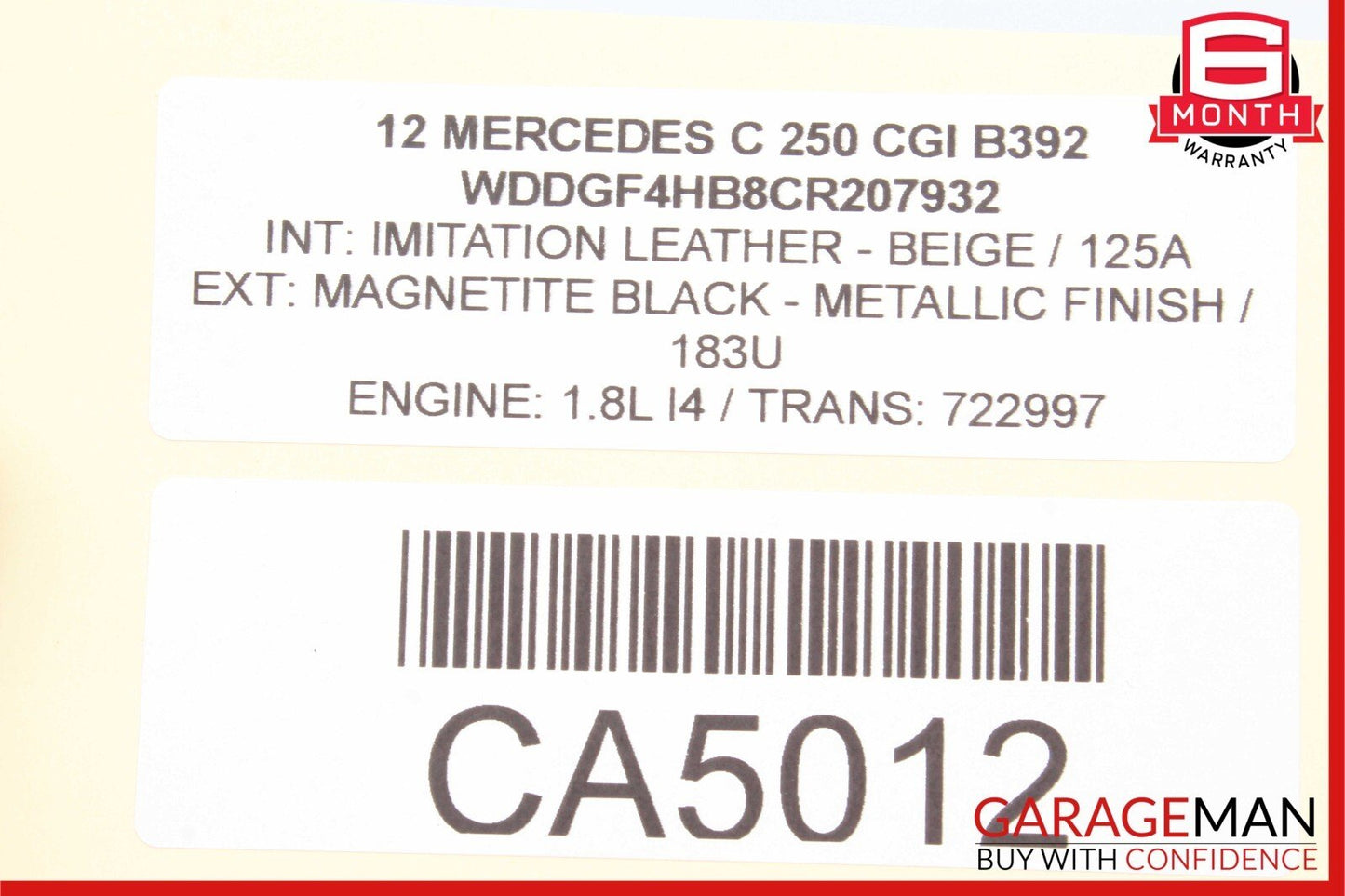 08-16 Mercedes W204 C250 C350 E350 Front Left Door Window Regulator Motor Unit