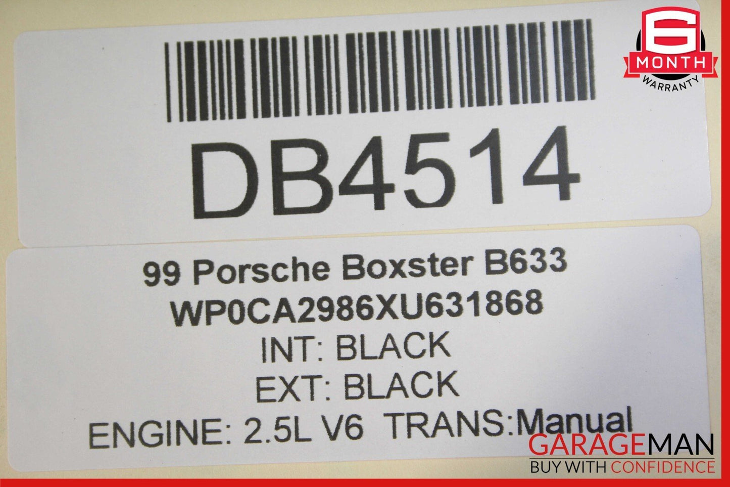 97-04 Porsche Boxster 986 Convertible Roof Softtop Soft Top Glass Cover Assy
