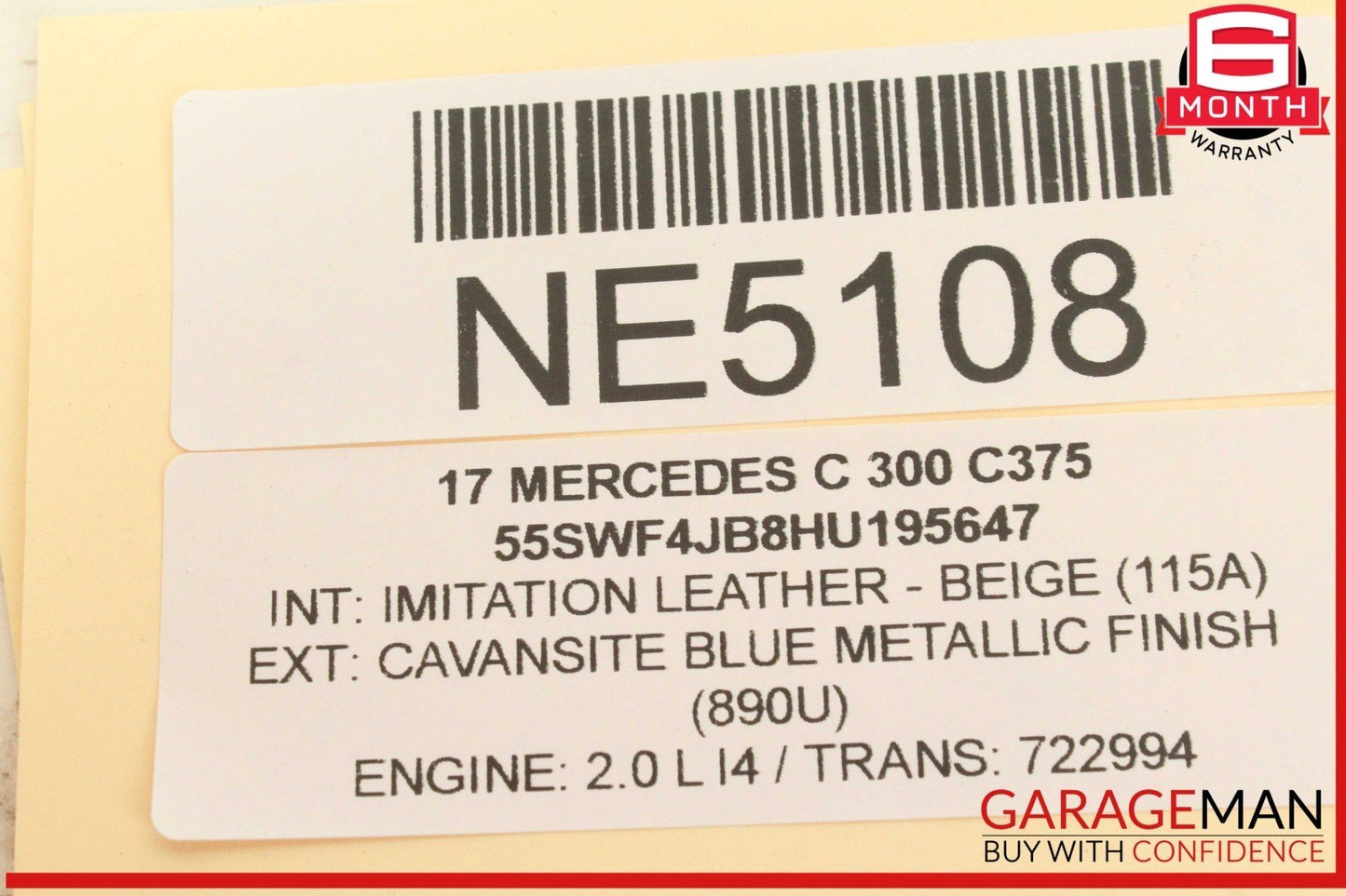 14-20 Mercedes W205 C300 Rear Trunk Tailgate Release Open Handle w/ Camera OEM