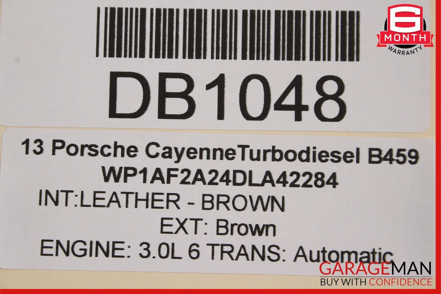 11-17 Porsche Cayenne 958 Rear Right Side Interior Door Panel Assembly Brown OEM