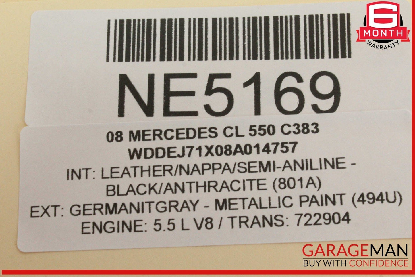07-14 Mercedes W216 CL550 Front Right Passenger Side Exterior Door Handle OEM