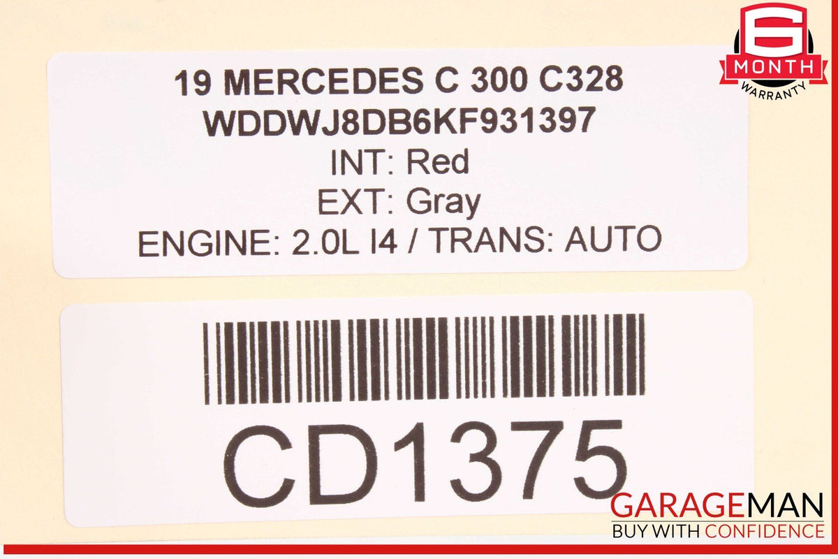 17-23 Mercedes W205 C300 C43 C63 AMG Rear Bumper Reinforcement Impact Bar OEM