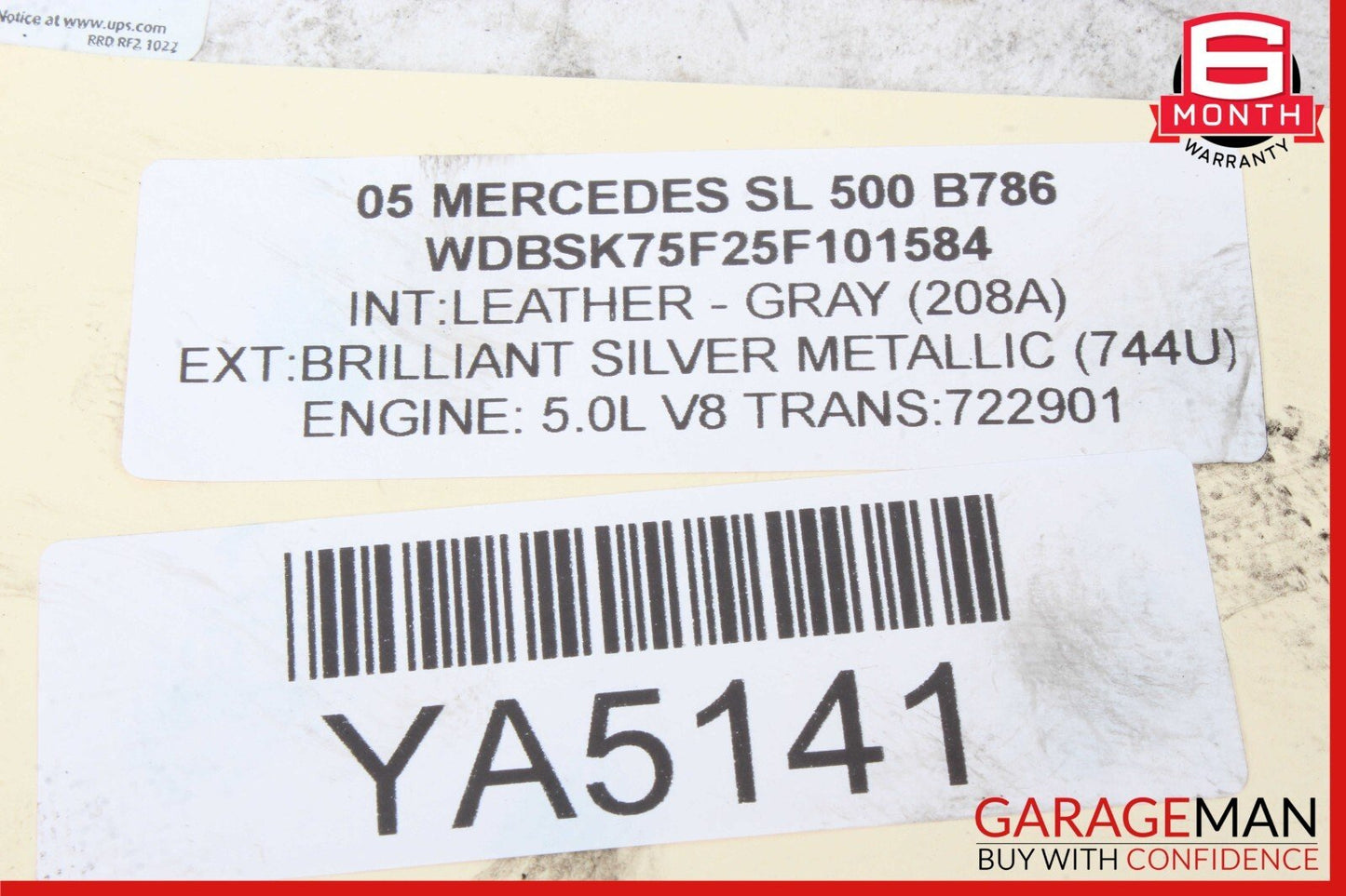 03-08 Mercedes R230 SL500 SL600 Rear Left Exhaust Mufflers Muffler Tip OEM