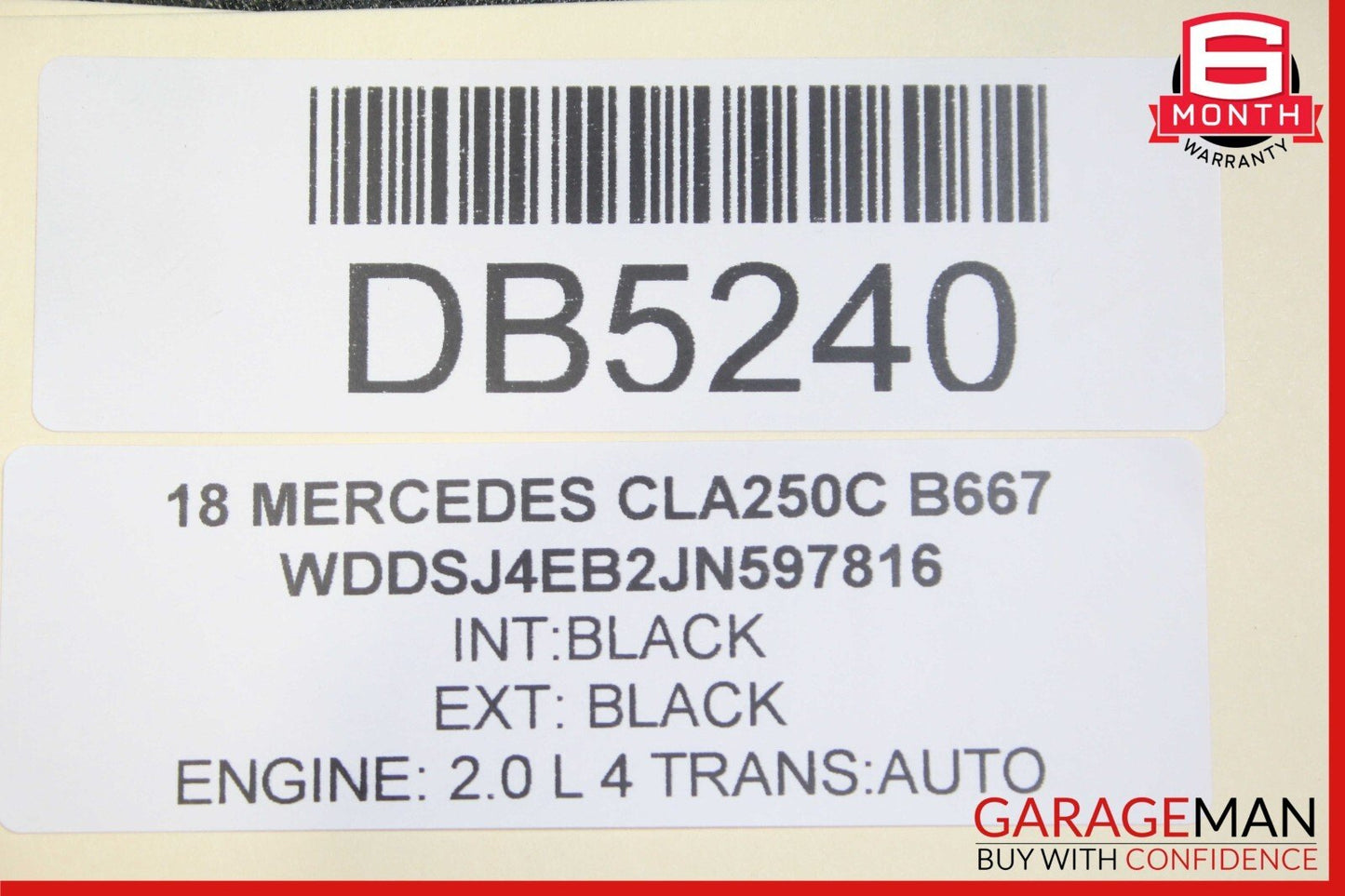 14-18 Mercedes W117 CLA250 Rear Left Interior Door Trim Panel Cover Assy Black