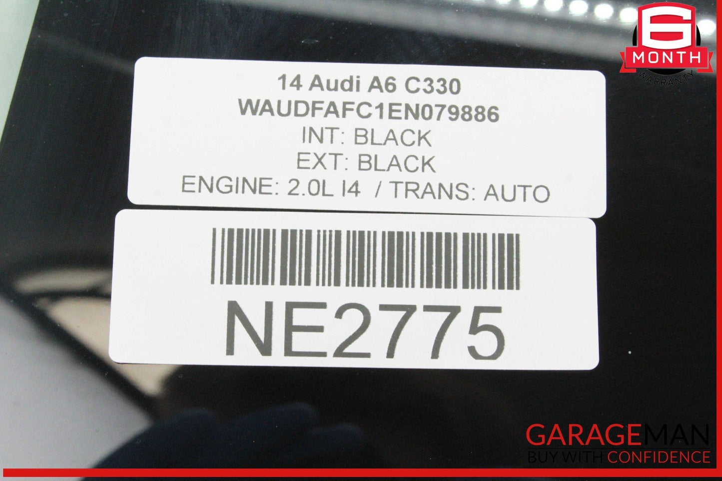 12-18 Audi A6 S6 Rear Left Driver Side Door Window Glass OEM