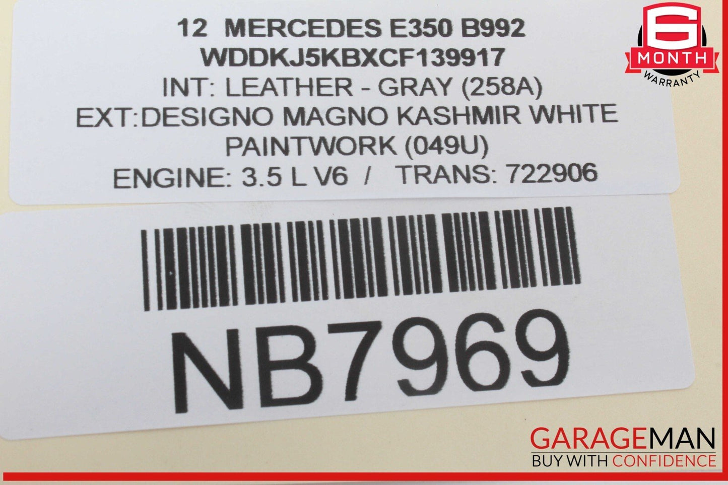 08-17 Mercedes W212 E350 C300 C250 Trunk Lid Latch Lock Actuator 2047500185 OEM