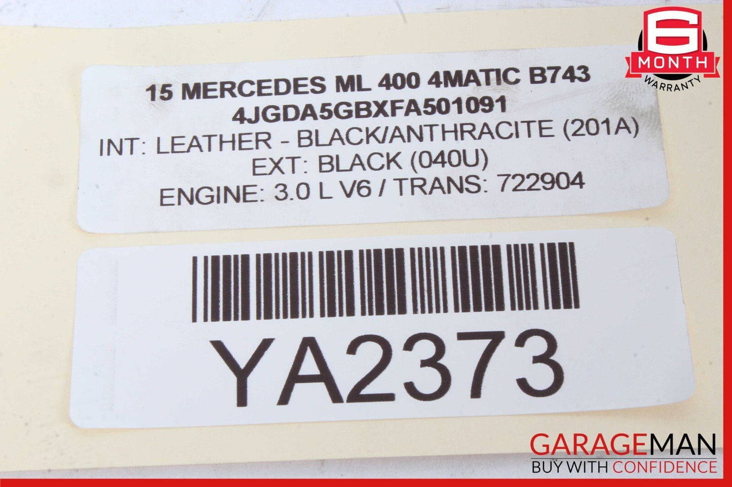 12-19 Mercedes W166 ML400 GL450 Rear Right or Left Side Half Axle Shaft OEM