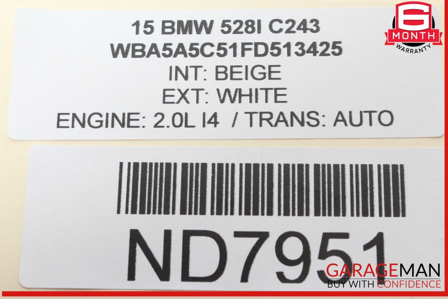11-16 BMW 528i 535i 550i F10 Panoramic Sun Roof Sunroof Moon Roof Motor OEM