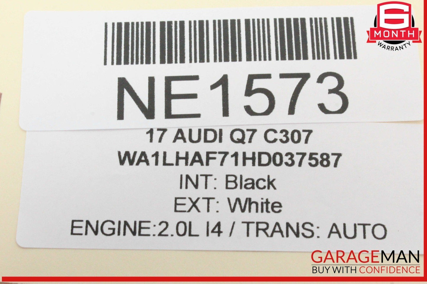 17-24 Audi Q7 Right Passenger Side Exterior Door Handle White 4M0837886A OEM