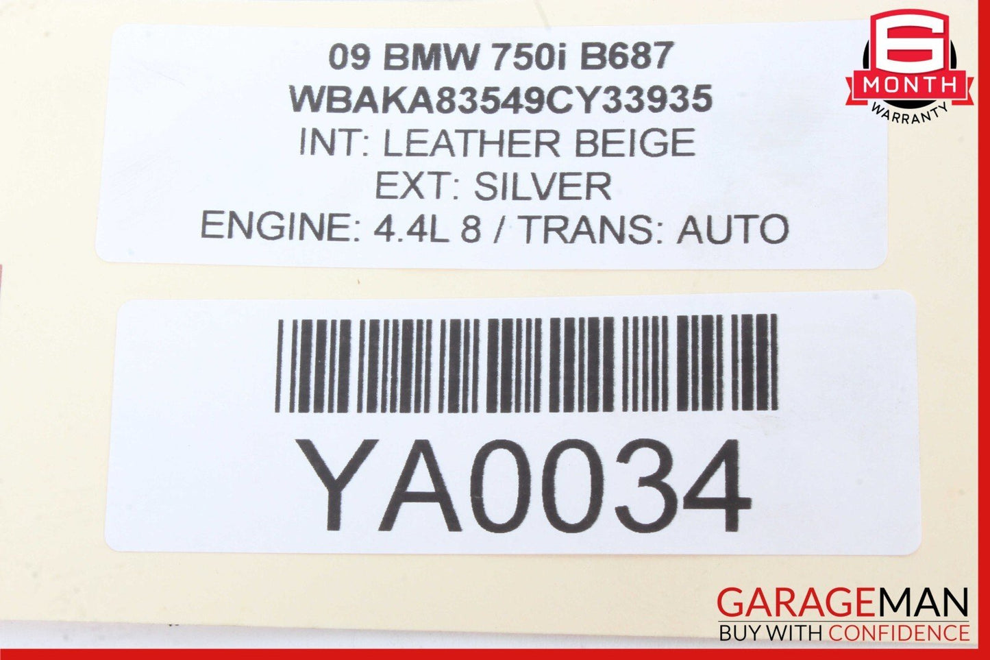 09-15 BMW 750i 750Li Rear Right Side Exterior Door Handle Bracket OEM