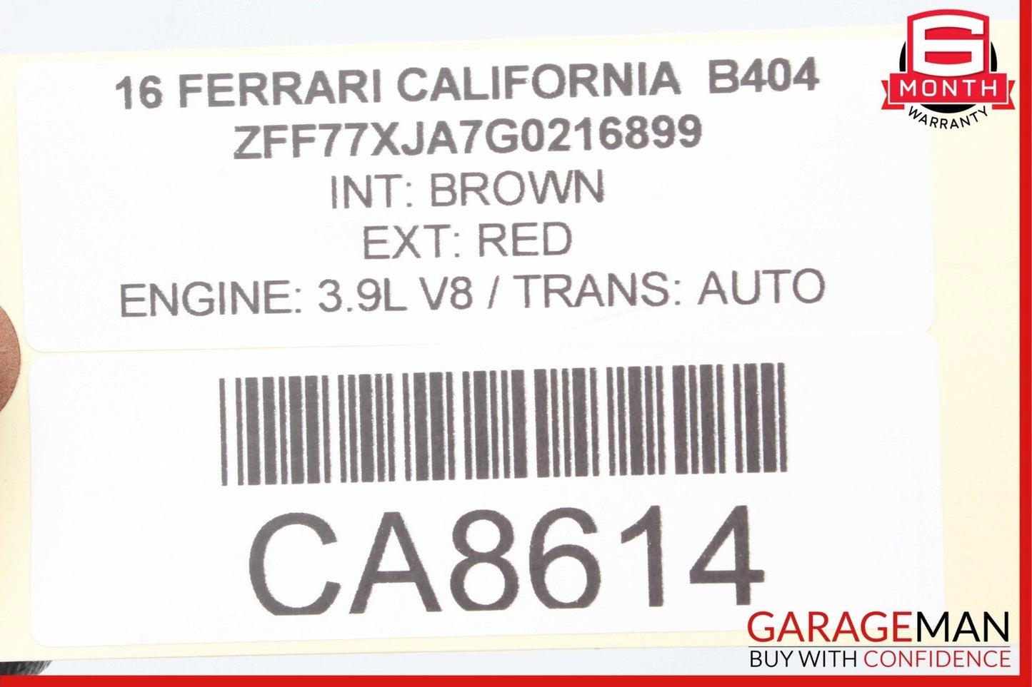 15-18 Ferrari California T Rear Stabilizer Sway Bar 274172 OEM 3k