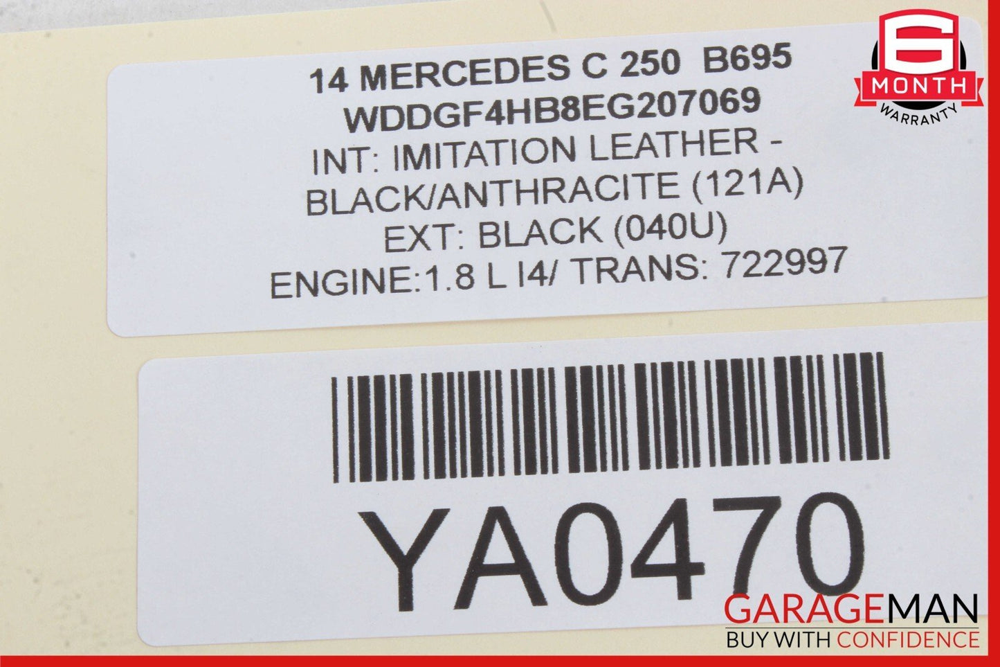 08-18 Mercedes E350 GLK350 C350 C250 Rear Right Side Door Lock Latch Actuator
