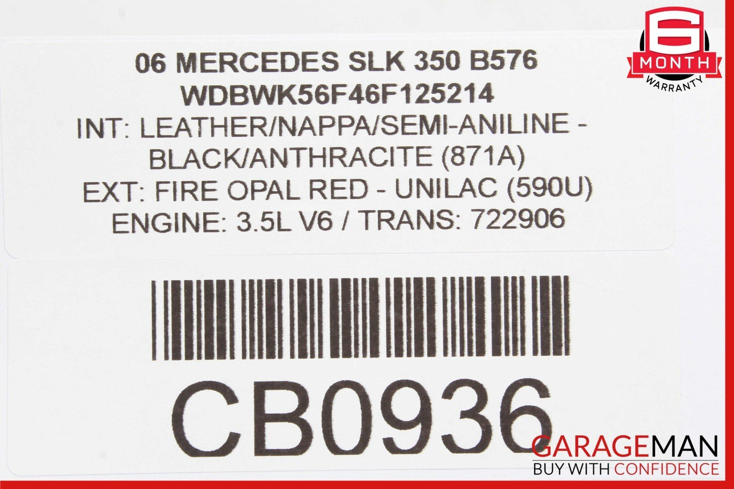 03-12 Mercedes R171 SLK350 SL65 Front Left Side Door Window Regulator Motor Unit