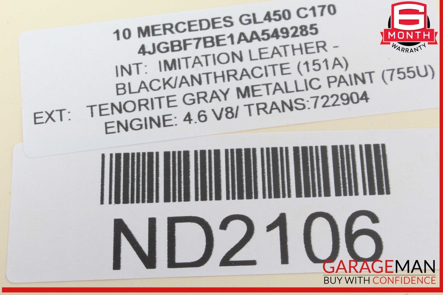 06-19 Mercedes X164 GL450 Rear Glass Windshield Wiper Motor 2518200042 OEM