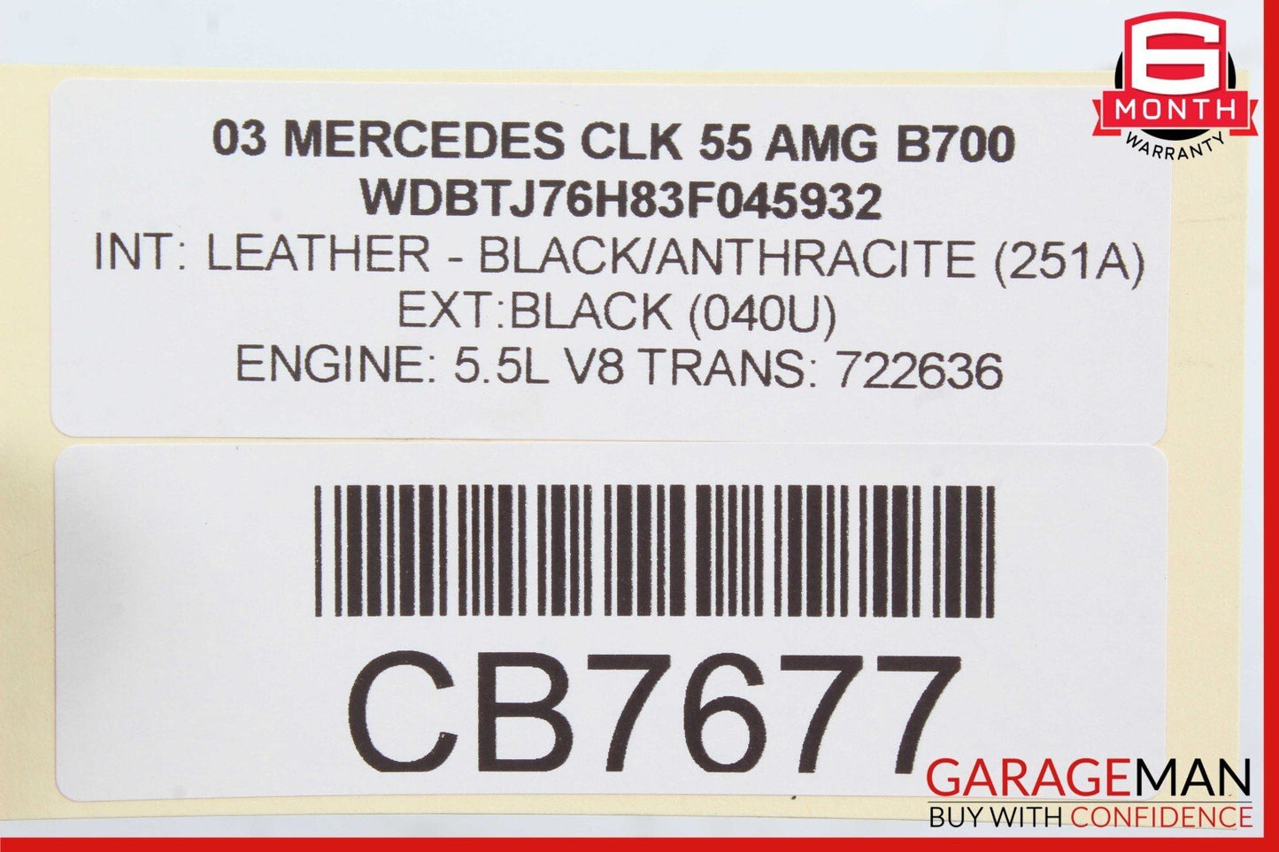 03-14 Mercedes W209 CLK55 AMG SL500 Window Regulator Motor Front Right Side OEM
