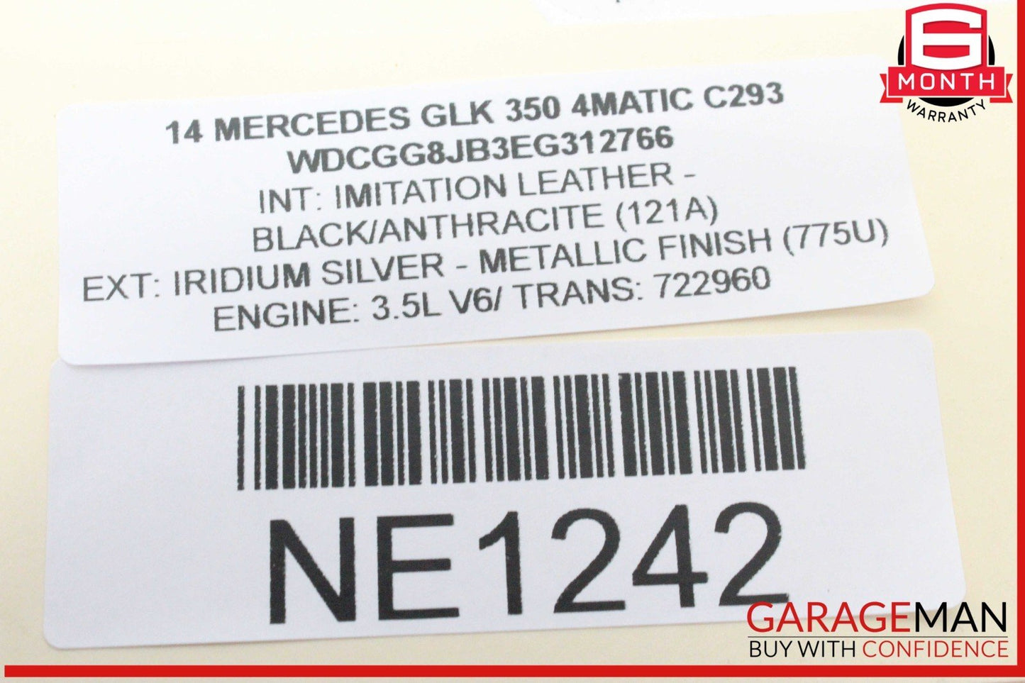 10-15 Mercedes X204 GLK350 4MATIC Rear Left Driver Side Exterior Door Handle OEM