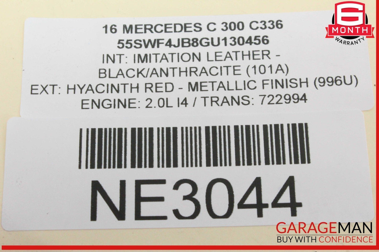 14-19 Mercedes W205 C300 C400 GLC300 S550 Front Interior Rear View Mirror OEM