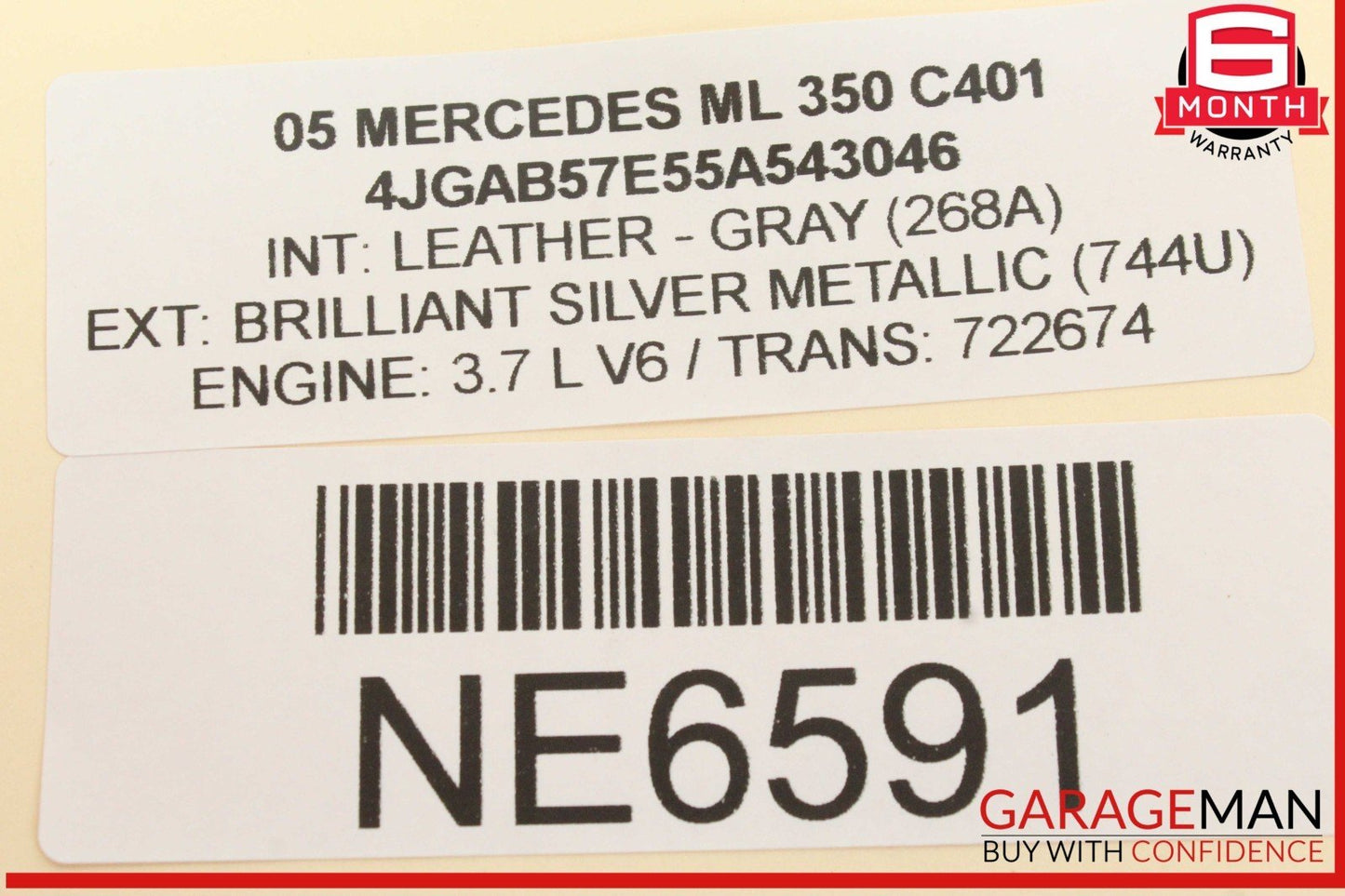 98-05 Mercedes W163 ML350 ML430 Dashboard Center A/C AC Air Vent Trim Black OEM