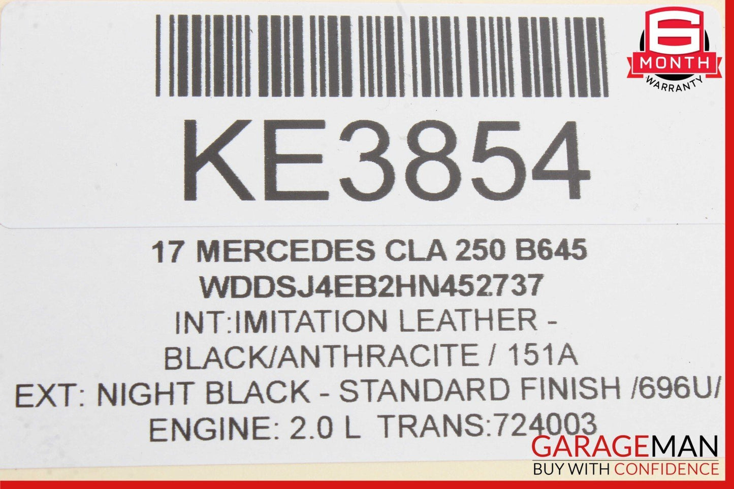 08-18 Mercedes W117 CLA250 Front Right Side Door Lock Latch Actuator OEM