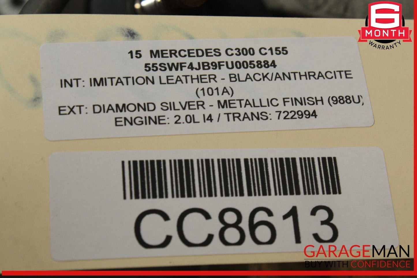 15-21 Mercedes W205 C300 RWD Rear Stabilizer Sway Anti Roll Bar OEM